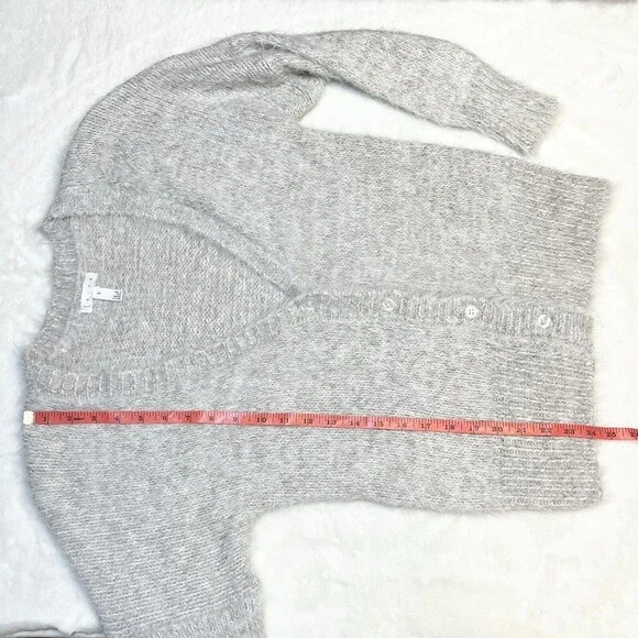 Leith Alpaca Blend Cardigan Eyelash Knit Sz Small - Picture 9 of 10